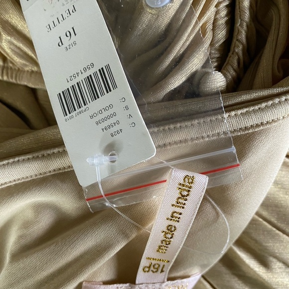 SOLD! Anthropologie Verb by Pallavi Singhee Pleated Elegant HalterDress Size 16P - Picture 6 of 12